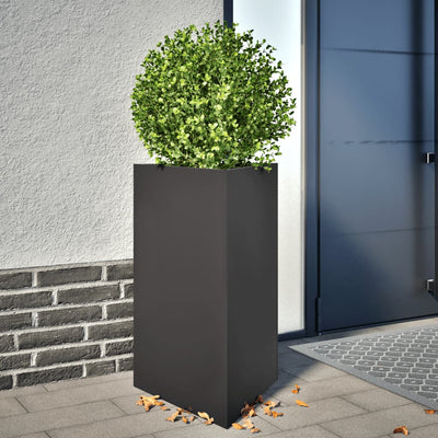 Vidaxl Planter triangle 50x43x75 cm en acier noir