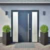 Jardinières vidaxl 2 st triangle 50x43x75 cm en acier noir