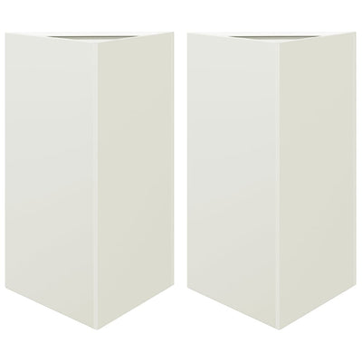 Jardinières Vidaxl 2 St Triangle 50x43x75 cm en acier blanc