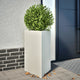 Jardinières Vidaxl 2 St Triangle 50x43x75 cm en acier blanc