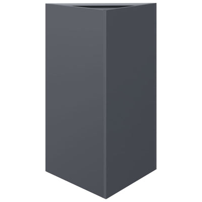 Vidaxl Planter Triangle 50x43x75 cm Anthracite en acier -colore