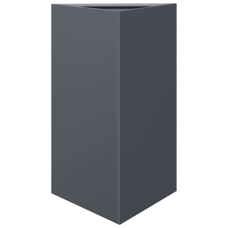 Vidaxl Planter Triangle 50x43x75 cm Anthracite en acier -colore