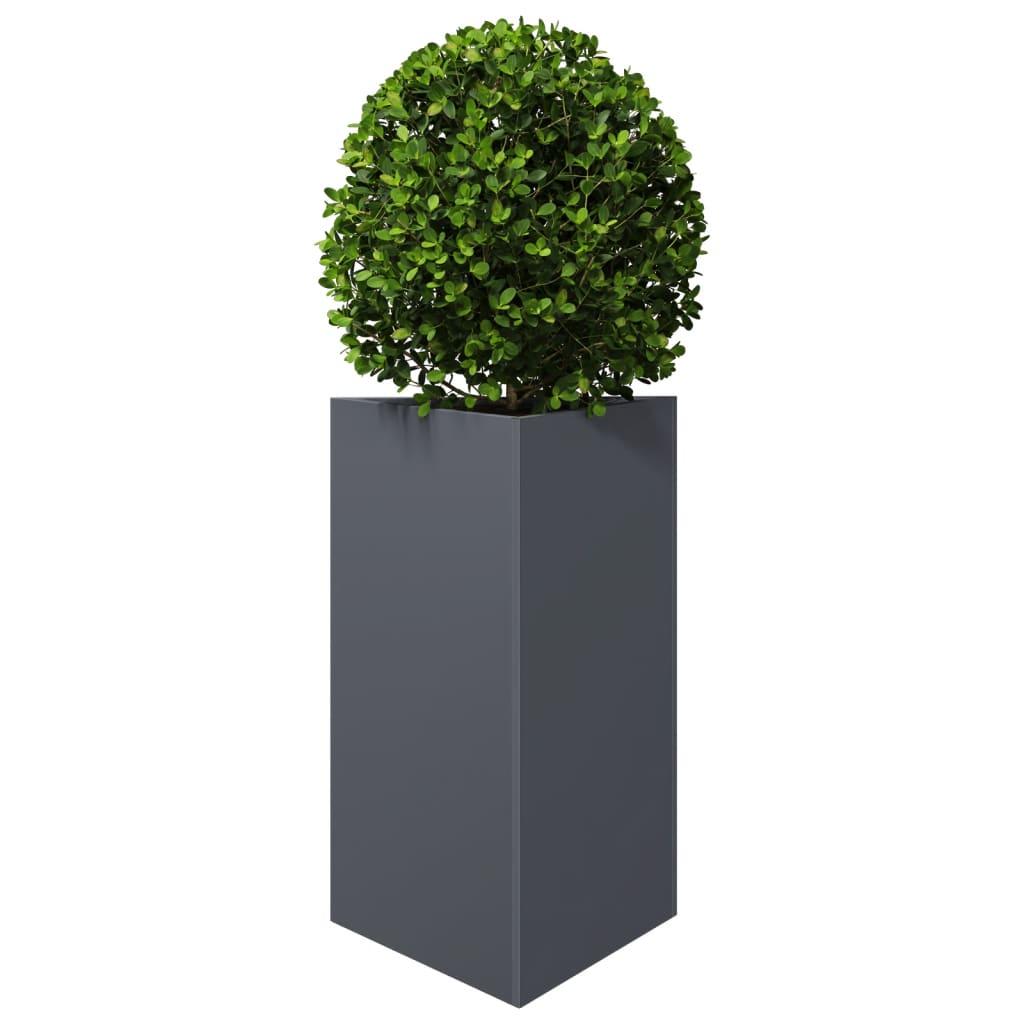 Vidaxl Planter Triangle 50x43x75 cm Anthracite en acier -colore