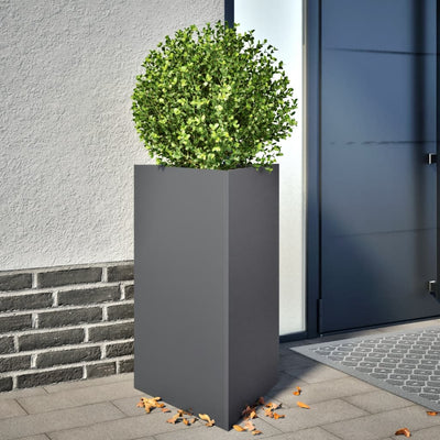 Vidaxl Planter Triangle 50x43x75 cm Anthracite en acier -colore