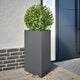 Vidaxl Planter Triangle 50x43x75 cm Anthracite en acier -colore