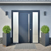Vidaxl Planters 2 St Triangle 50x43x75 cm Anthracite en acier -colore
