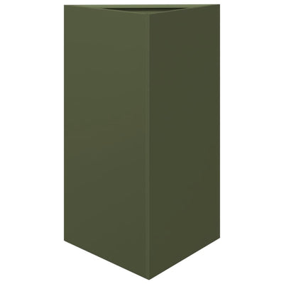 Vidaxl Planter triangle 50x43x75 cm en acier vert olive