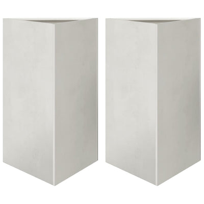 Vidaxl Planters 2 St Triangle 50x43x75 cm en acier inoxydable