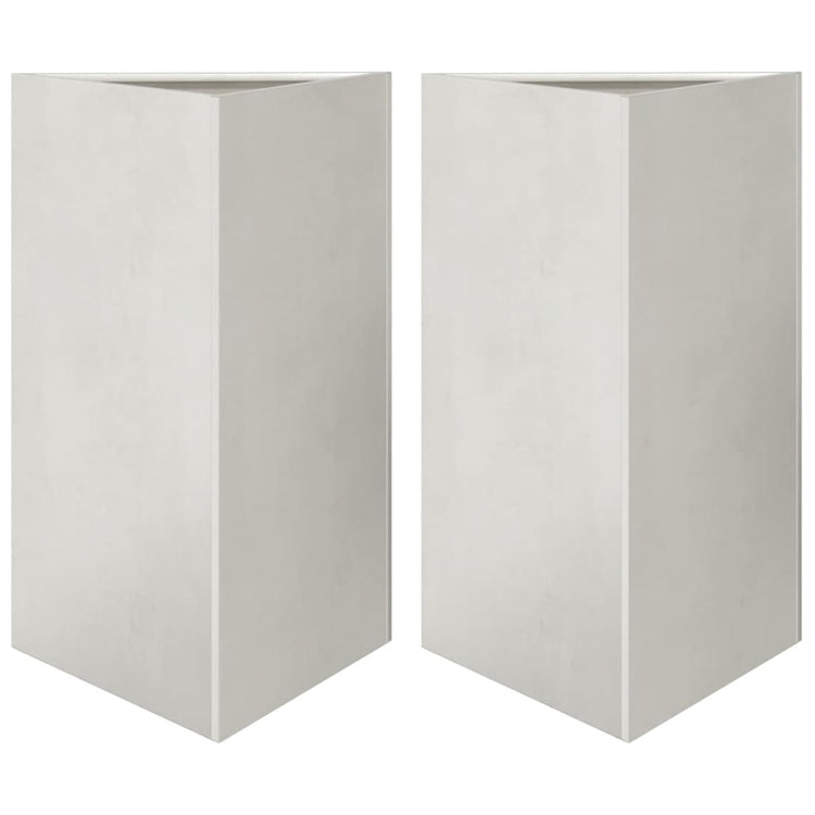 Vidaxl Planters 2 St Triangle 50x43x75 cm en acier inoxydable