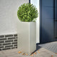 Vidaxl Planters 2 St Triangle 50x43x75 cm en acier inoxydable