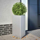 Vidaxl Planter triangle 50x43x75 cm en acier galvanisé