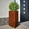 Vidaxl Planters 2 St Triangular 50x43x75 cm Acier météorologique