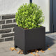 Vidaxl Planters 2 ST 30x30x30 cm en acier noir