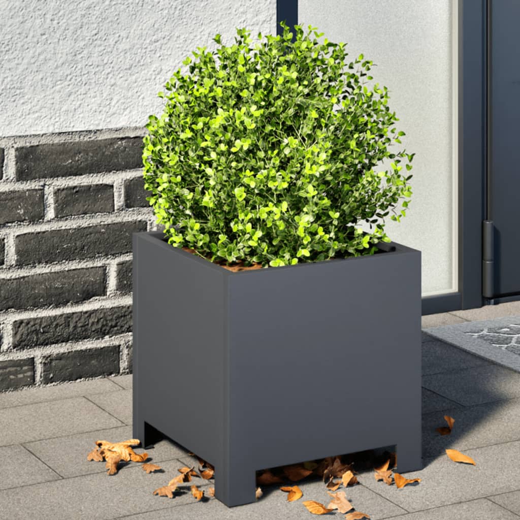 Boîte de planification Vidaxl 30x30x30 cm Anthracite en acier -colore