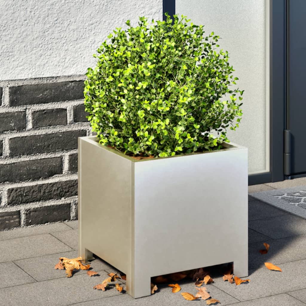 Boîte de planification Vidaxl 30x30x30 cm en acier inoxydable