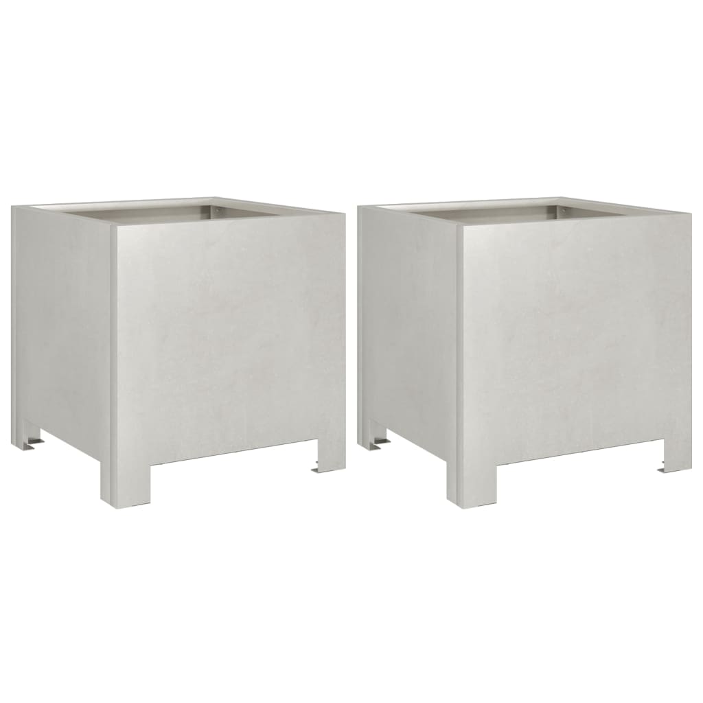 Vidaxl Planters 2 ST 30x30x30 cm en acier inoxydable