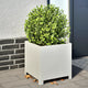 Jardinières vidaxl 2 ST 40x40x40 cm en acier blanc
