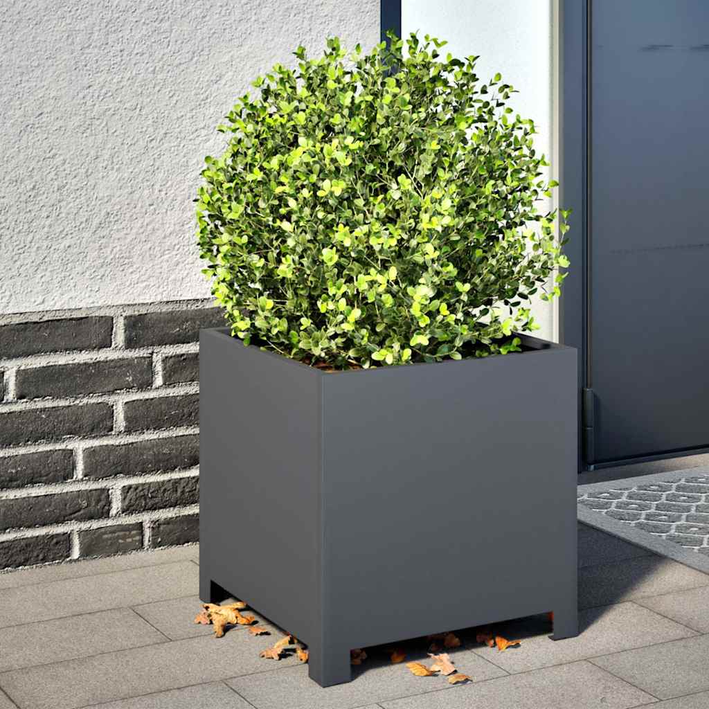 Boîte de planification Vidaxl 40x40x40 cm Anthracite en acier -colore