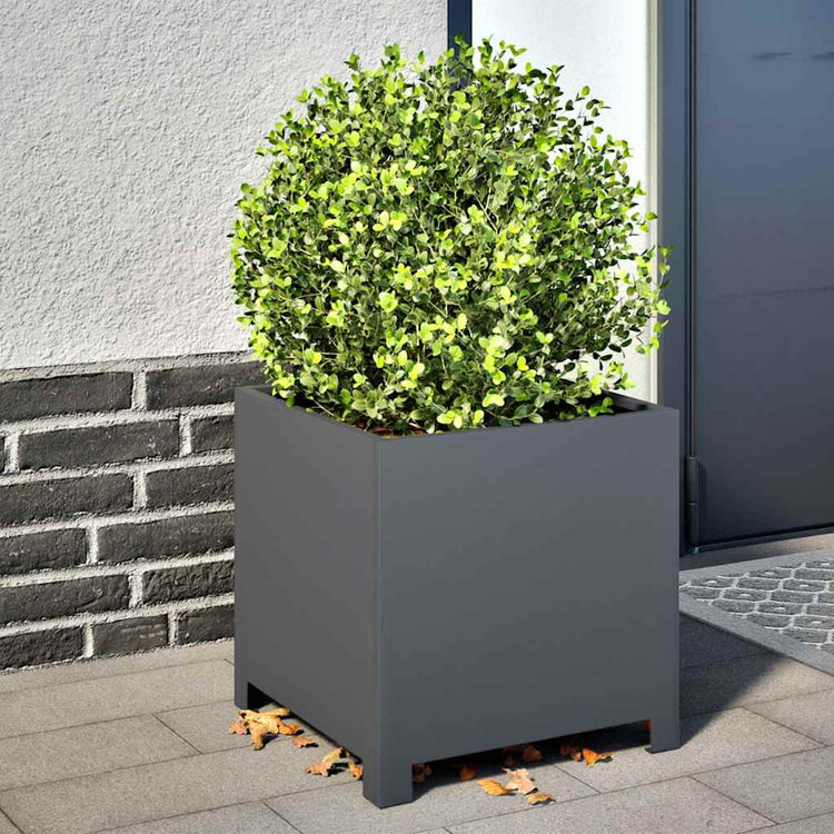 Boîte de planification Vidaxl 40x40x40 cm Anthracite en acier -colore