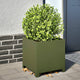 Vidaxl Planters 2 ST 40x40x40 cm en acier vert olive