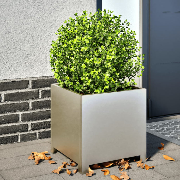 Jardiers Vidaxl 2 ST 40x40x40 cm en acier inoxydable