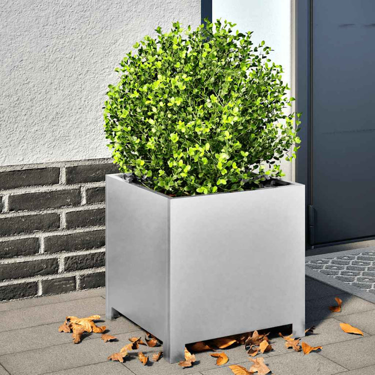 Banc de plantes Vidaxl 40x40x40 cm en acier galvanisé