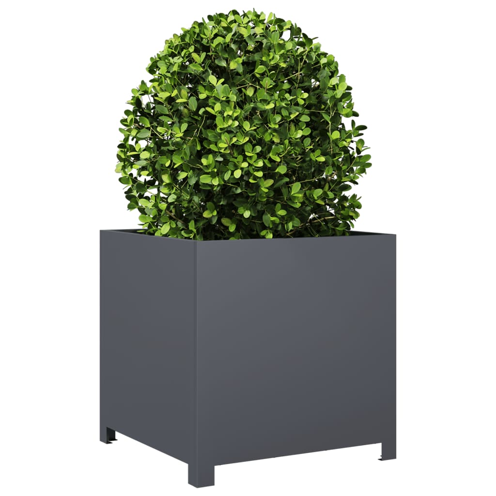 Boîte de planification Vidaxl 50x50x50 cm anthracite en acier -colore