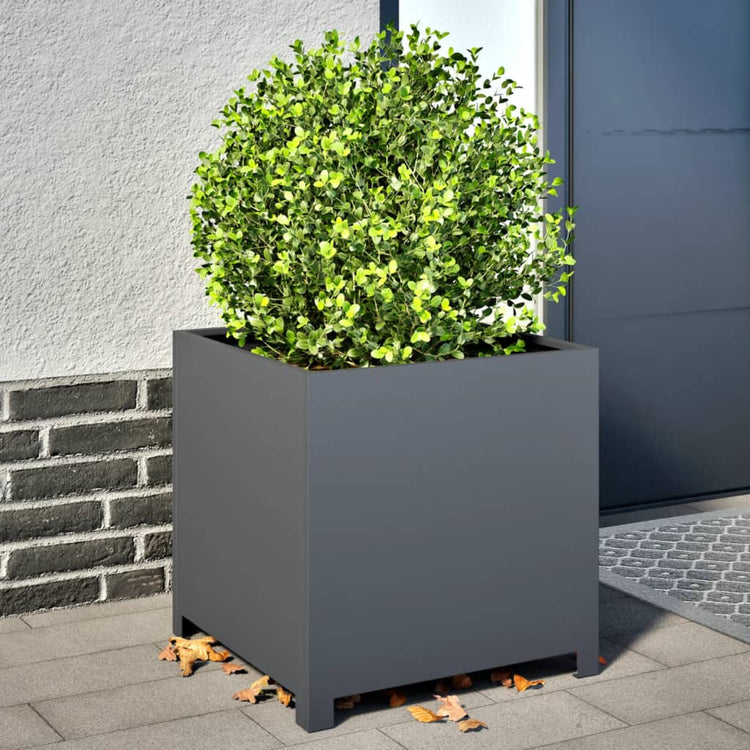 Boîte de planification Vidaxl 50x50x50 cm anthracite en acier -colore
