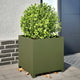 Boîte de planification Vidaxl 50x50x50 cm Green d'olive en acier