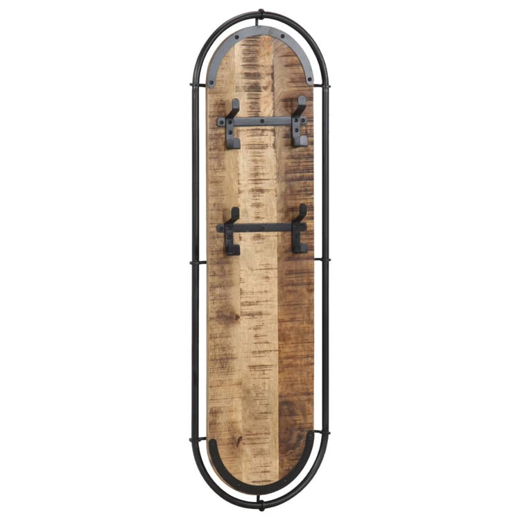 Vidaxl Wall Hood Stells 2 ST avec 4 crochets solide rugueux Mangowood
