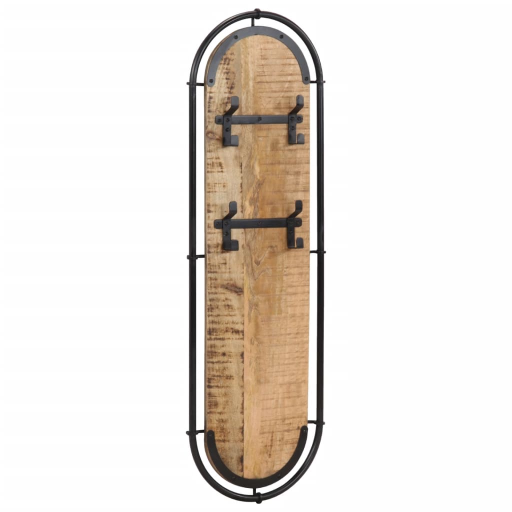 Vidaxl Wall Hood Stells 2 ST avec 4 crochets solide rugueux Mangowood