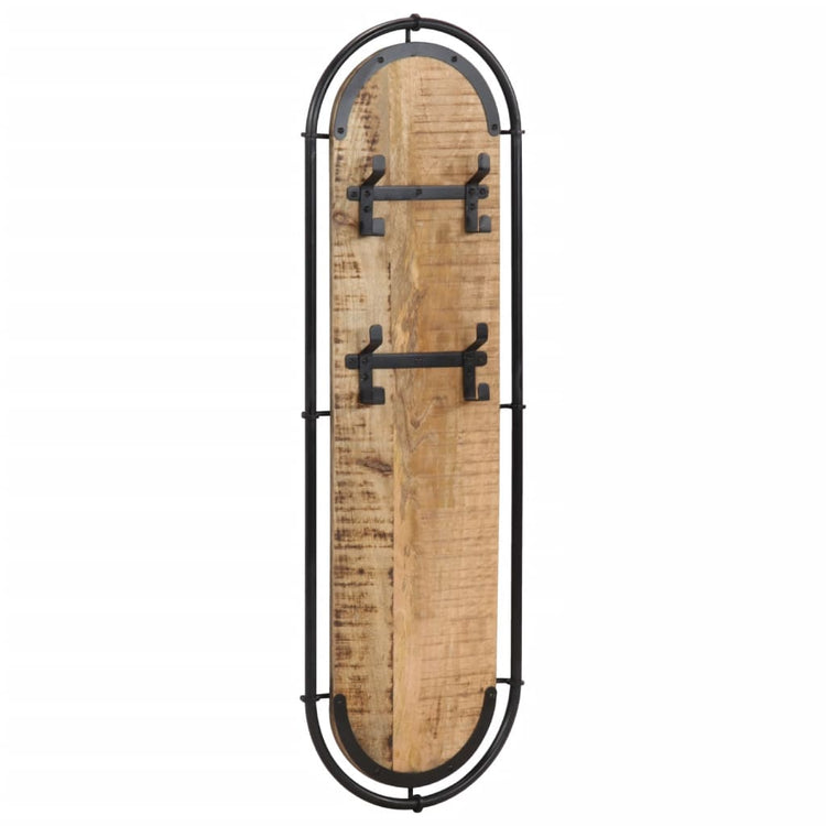 Vidaxl Wall Hood Stells 2 ST avec 4 crochets solide rugueux Mangowood