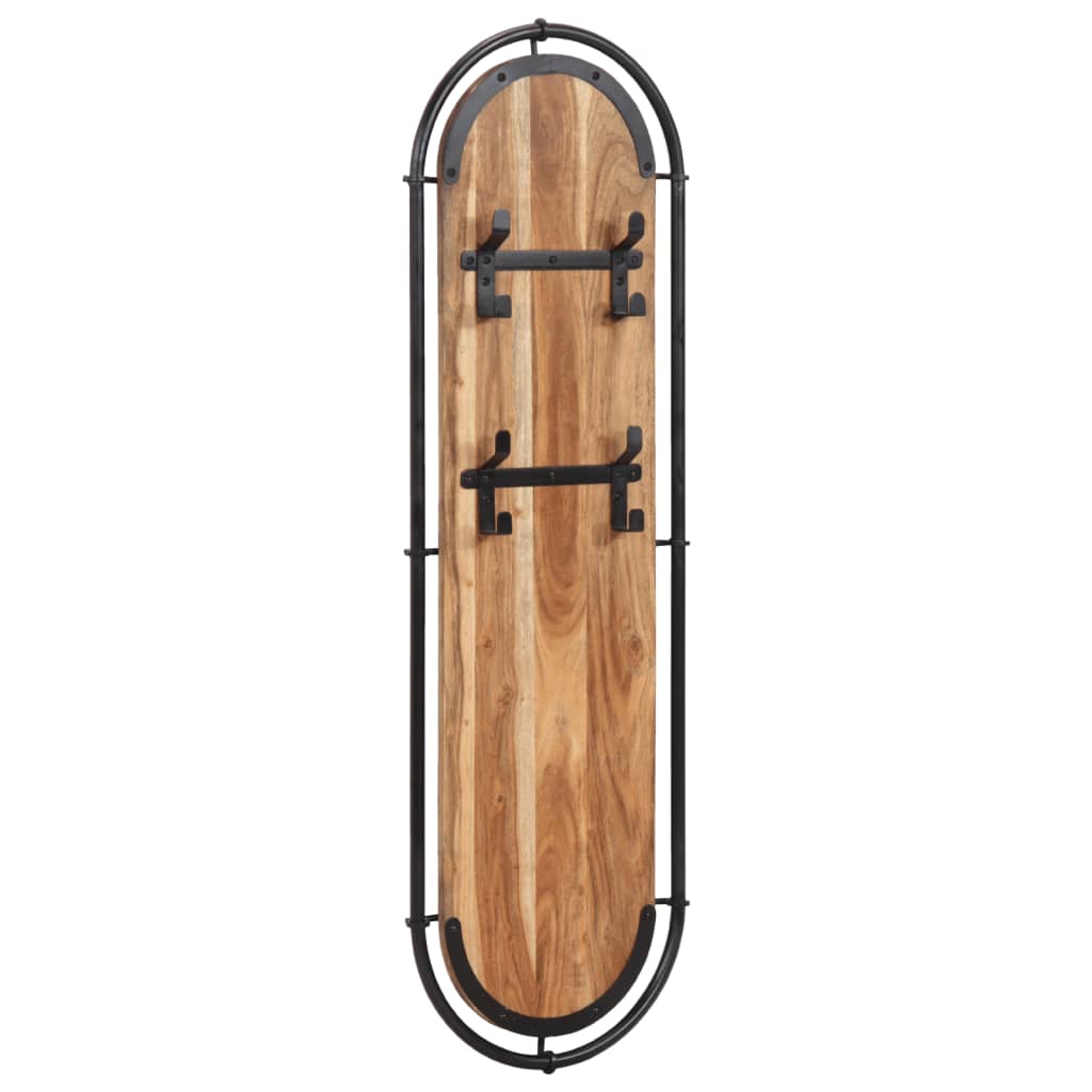 Vidaxl Wall Hood Stells 2 ST avec 4 crochets solide acaciahout