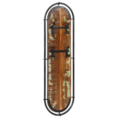 Vidaxl Wall Hood Stells 2 ST avec 4 crochets en bois recyclé solide