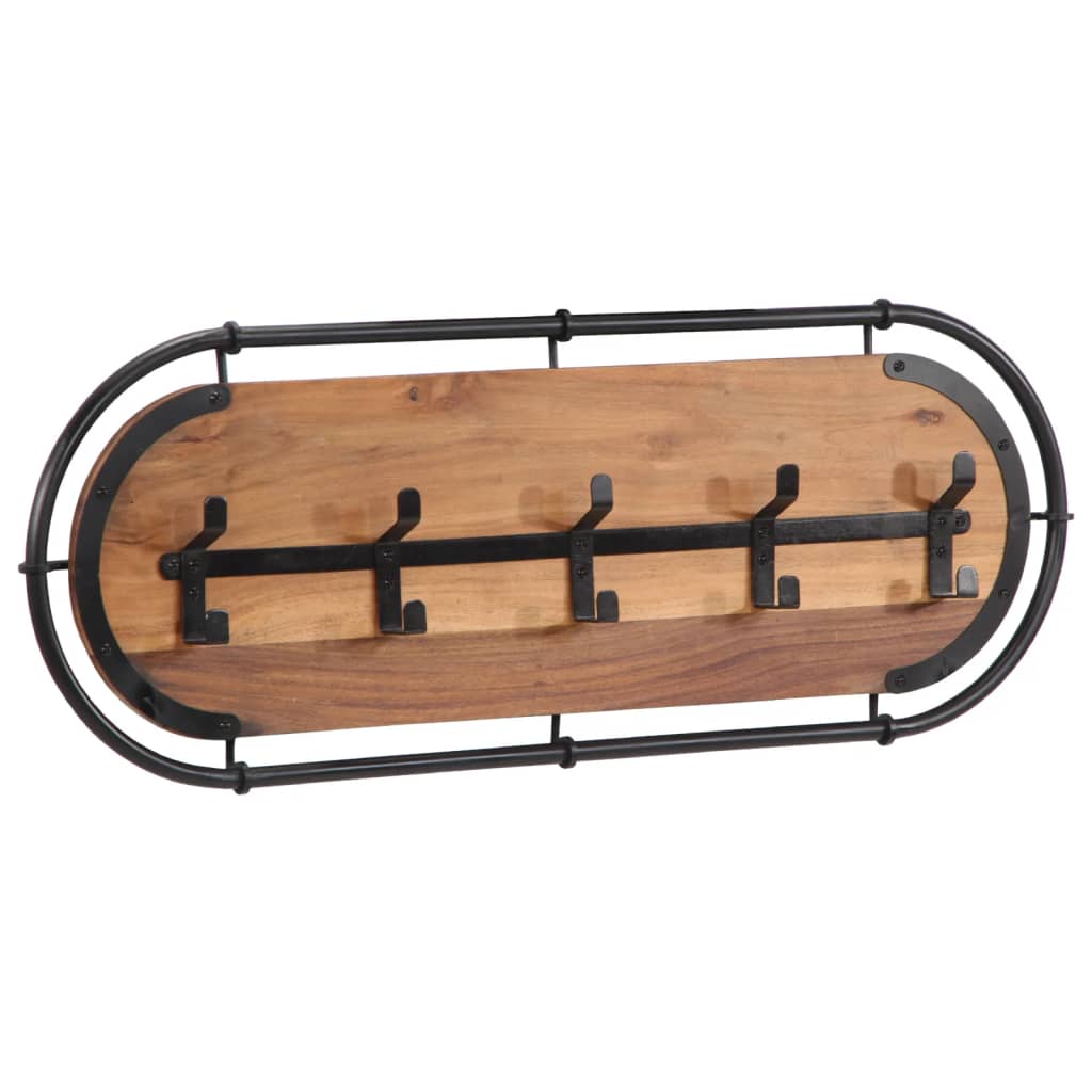 Rack de manteau mural vidaxl avec 5 crochets