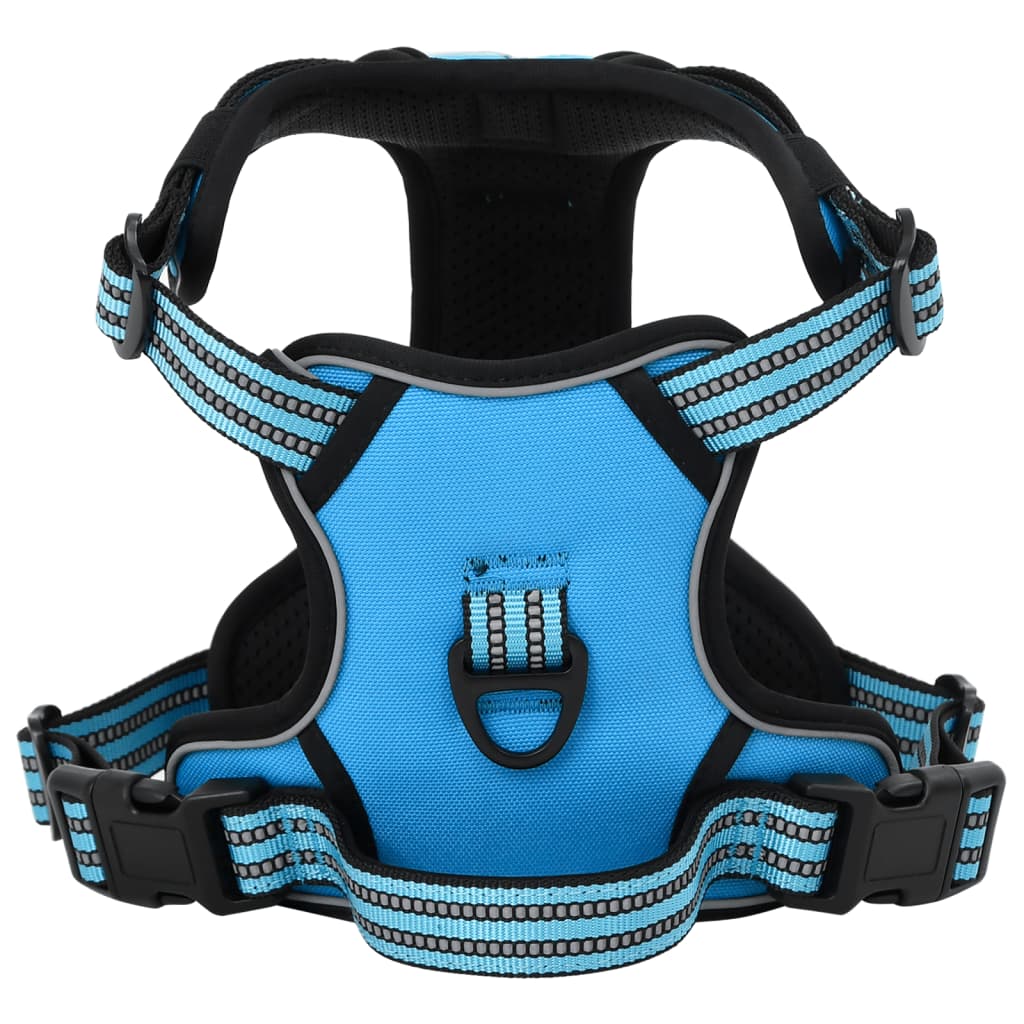 Harnais de chien vidaxl avec bandes réfléchissantes réglables s bleu