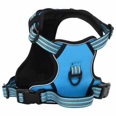 Harnais de chien vidaxl avec bandes réfléchissantes réglables s bleu