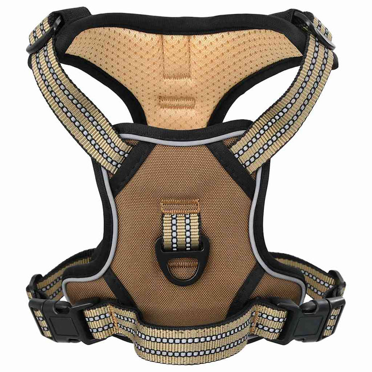 Harnais de chien vidaxl avec courroie et collier Laune L Brun