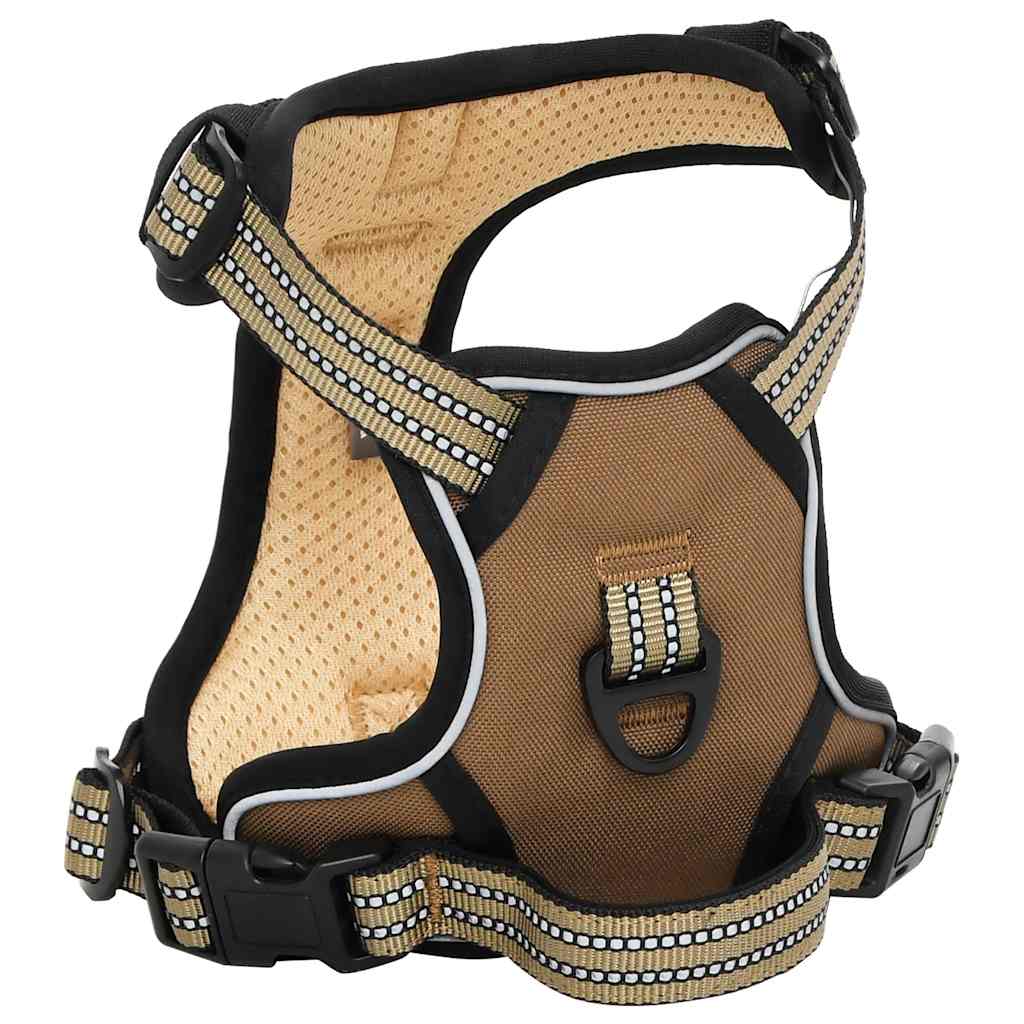 Harnais de chien vidaxl avec courroie et collier Laune L Brun