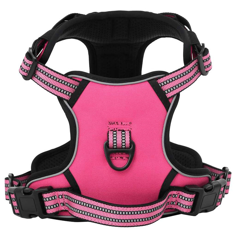 Vidaxl Dog Rig avec ceinture et collier a réglable L rose