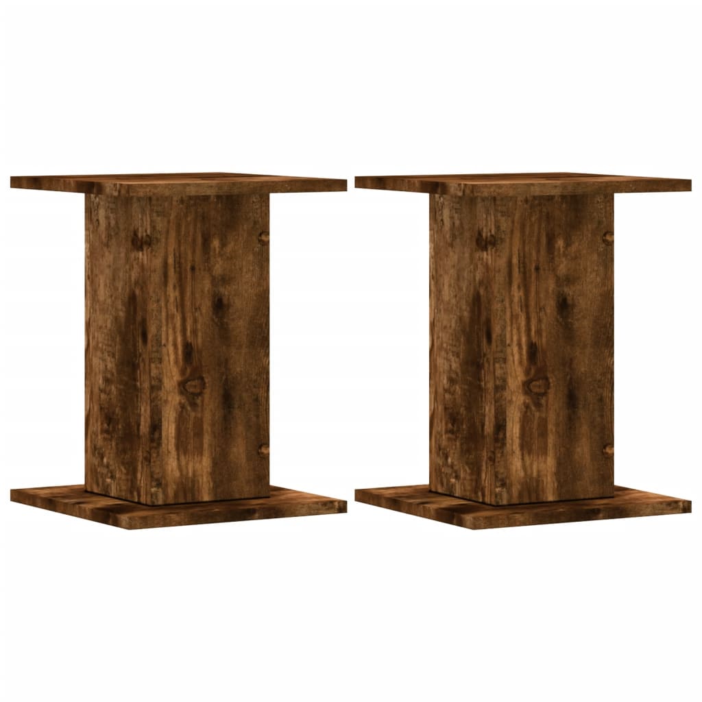 Vidaxx supports d'enceintes 2 pcs 30x30x40 cm bois traité chêne fumé