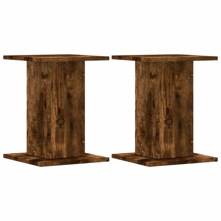 Vidaxx supports d'enceintes 2 pcs 30x30x40 cm bois traité chêne fumé