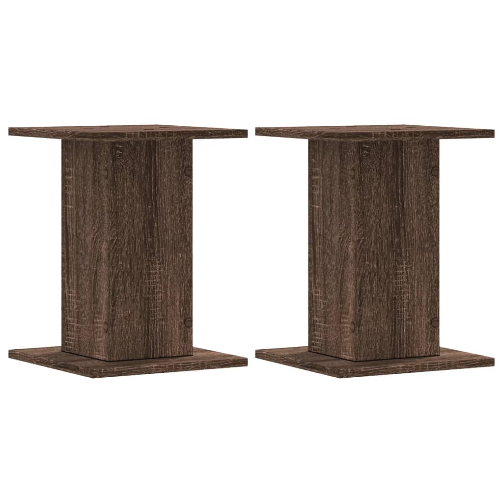 Vidaxx supports d'enceintes 2 pcs 30x30x40 cm bois traité chêne brun