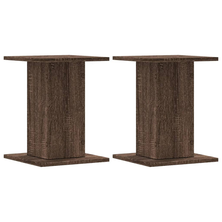 Vidaxx supports d'enceintes 2 pcs 30x30x40 cm bois traité chêne brun