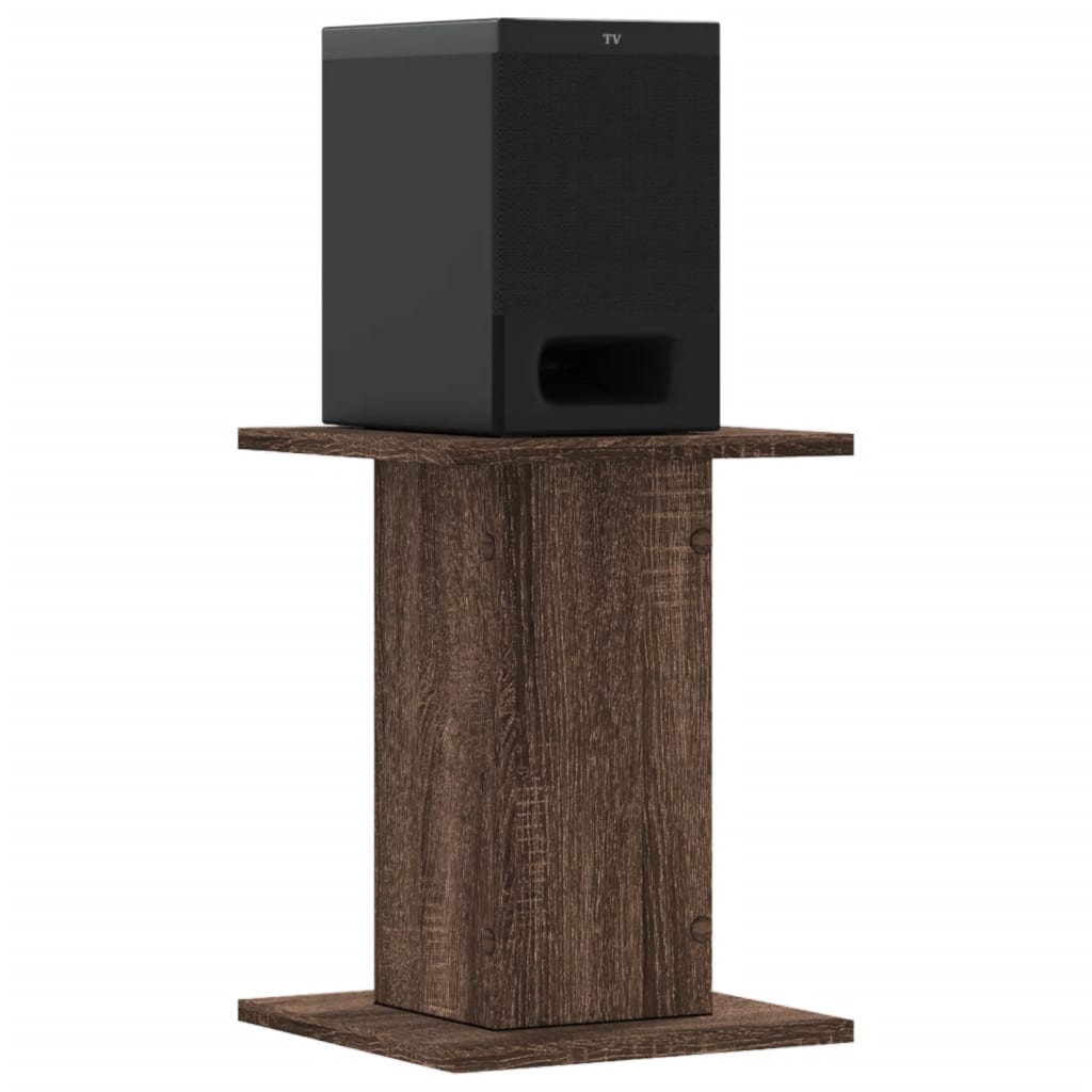 Vidaxx supports d'enceintes 2 pcs 30x30x40 cm bois traité chêne brun