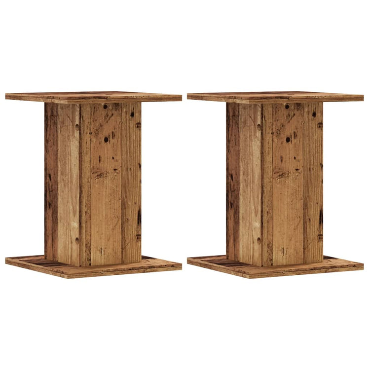 VidaXL supports d'enceintes 2 pcs 30x30x40 cm bois traité, couleur bois ancien