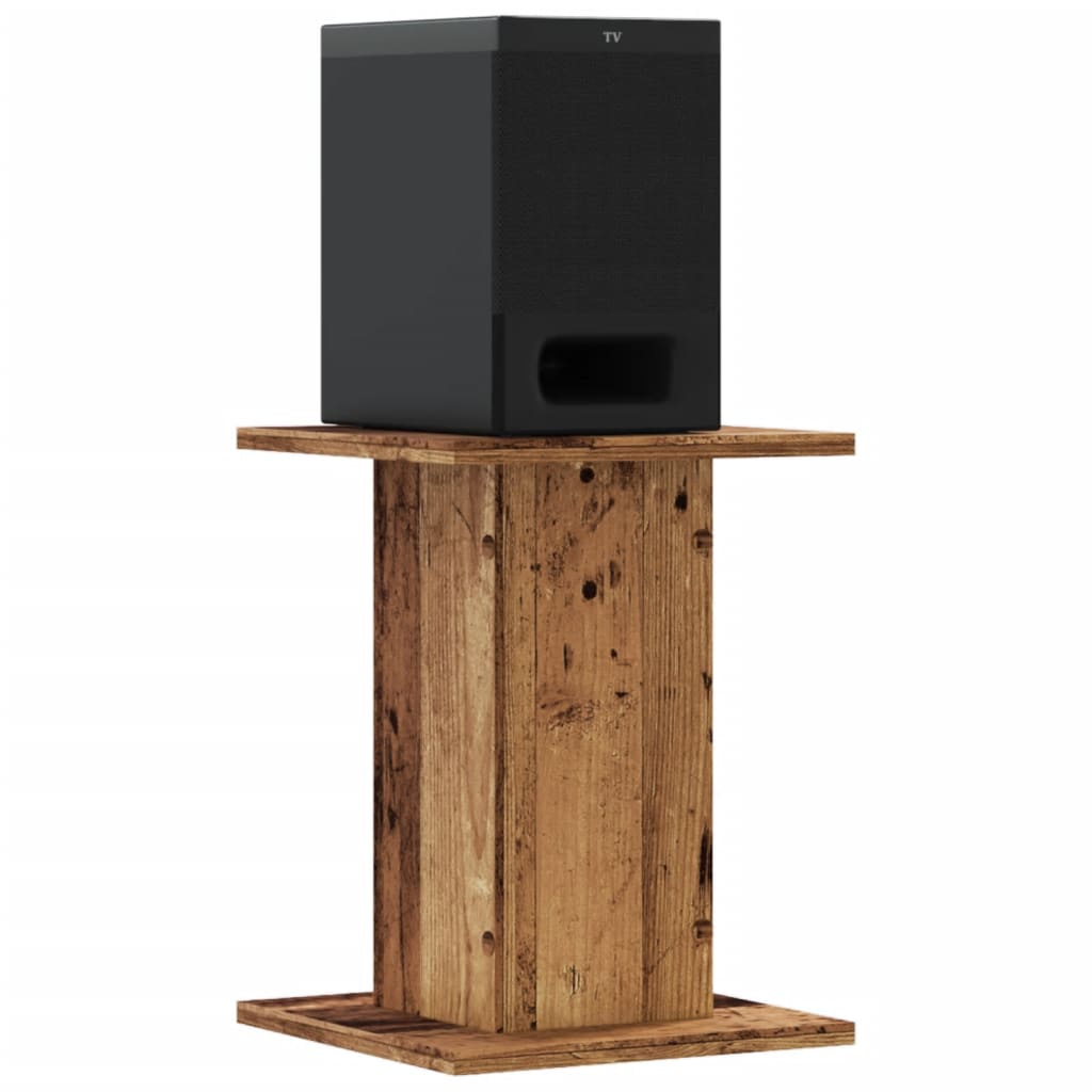 VidaXL supports d'enceintes 2 pcs 30x30x40 cm bois traité, couleur bois ancien