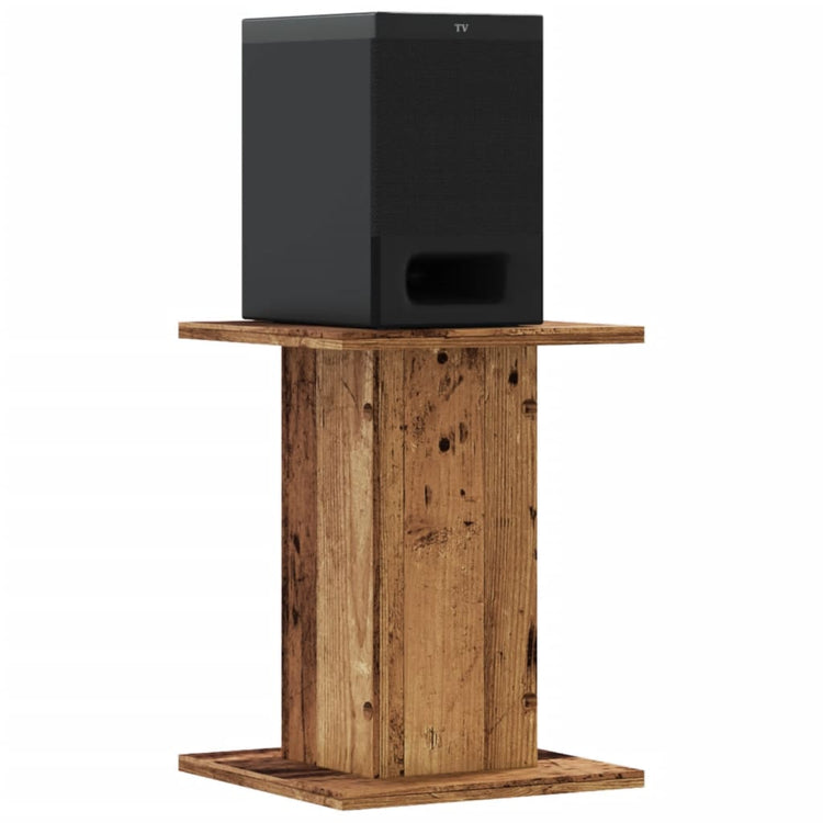 VidaXL supports d'enceintes 2 pcs 30x30x40 cm bois traité, couleur bois ancien