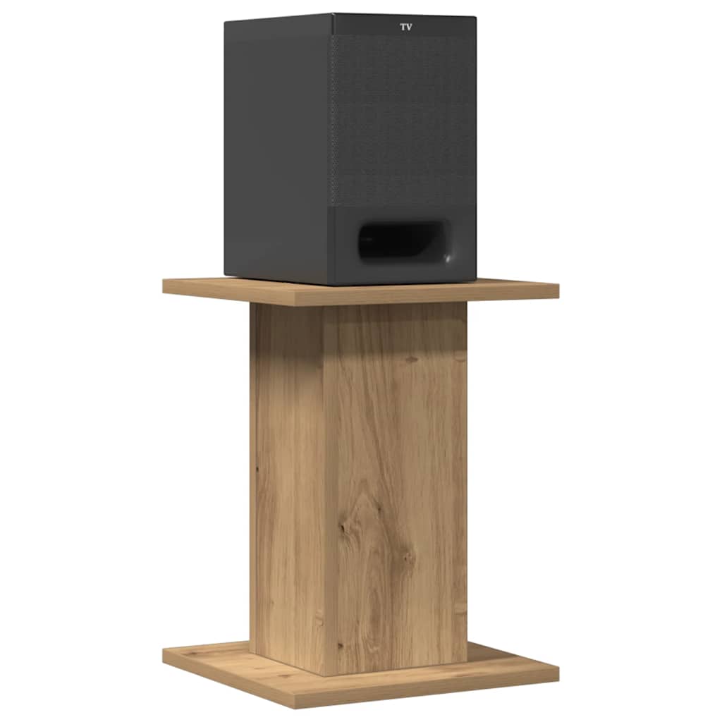 VidaXL supports d'enceintes 2 pcs 30x30x40 cm bois, couleur chêne artisanal