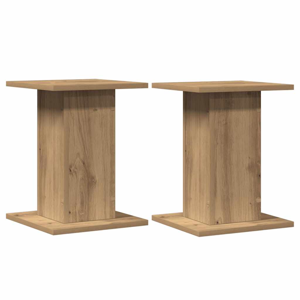 VidaXL supports d'enceintes 2 pcs 30x30x40 cm bois, couleur chêne artisanal
